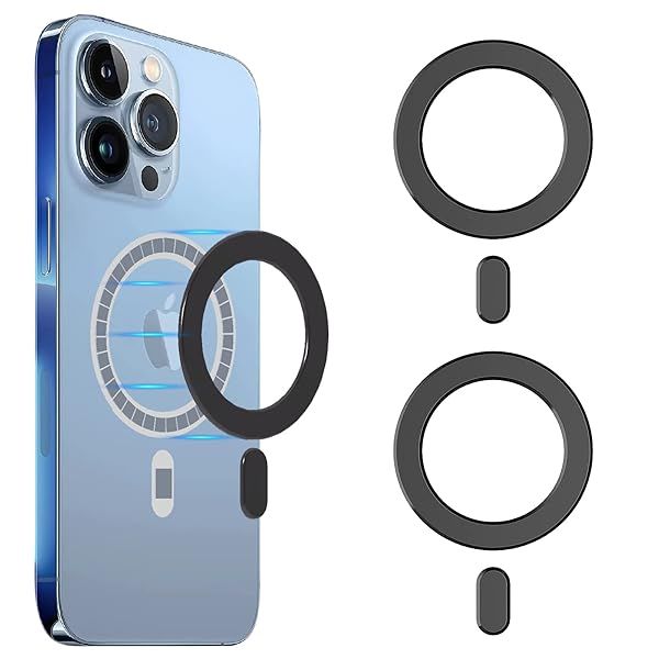 Magnet Ring Adhesive Stickers for iPhone 12-15 Cases | 2pcs Magnetic Mount Adapter Accessories