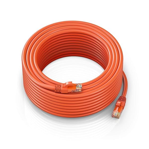 Maximm Cat 6 Ethernet Cable 150 ft - High-Speed 10Gbps LAN & Internet Patch Cable - UTP, 550MHz, Orange