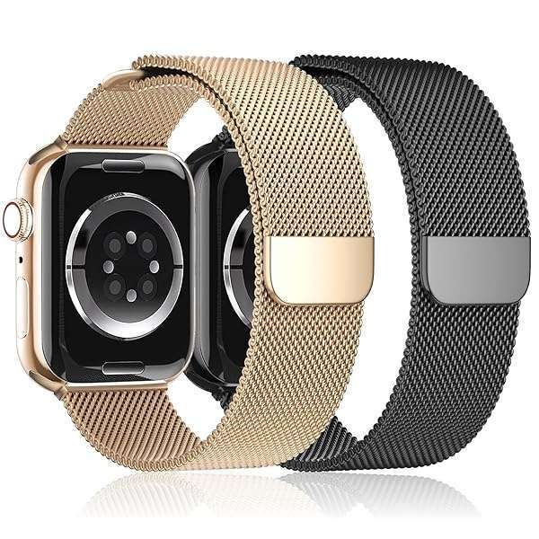 Stylish Milanese Loop Apple Watch Bands: Adjustable Stainless Steel for 38mm-49mm - Perfect for Men & Women