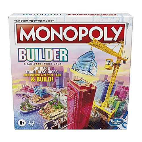 Monopoly Builder Board Game: Fun Strategy for Kids & Adults, 2-4 Players, Ages 8+