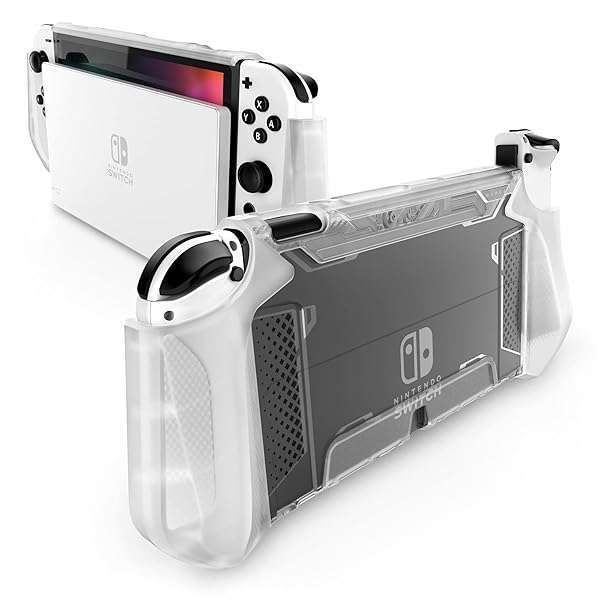 Buy Mumba Case for Nintendo Switch OLED 2021 - TPU Grip Cover & Protection for Joy-Con (Clear)