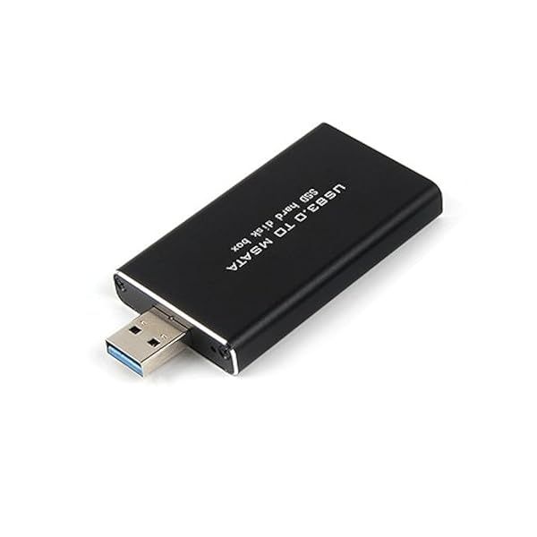 Mustpoint USB 3.0 to mSATA SSD Adapter Enclosure - Fast External HDD Case for Storage Upgrade