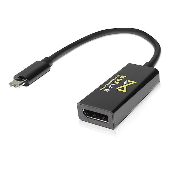 MuxLab USB C to DisplayPort Adapter - 4K@60Hz HDR, Plug & Play, Compatible with MacBook, Dell, Samsung - No Power Needed