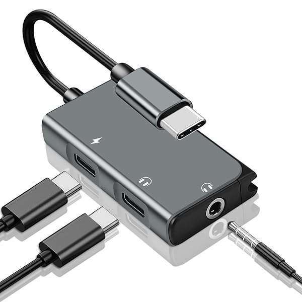 MXCUDU USB Type C to 3.5mm Audio Adapter - Hi-Fi Sound, Quick Charge, Compatible with Google Pixel, Samsung Galaxy, iPad Pro