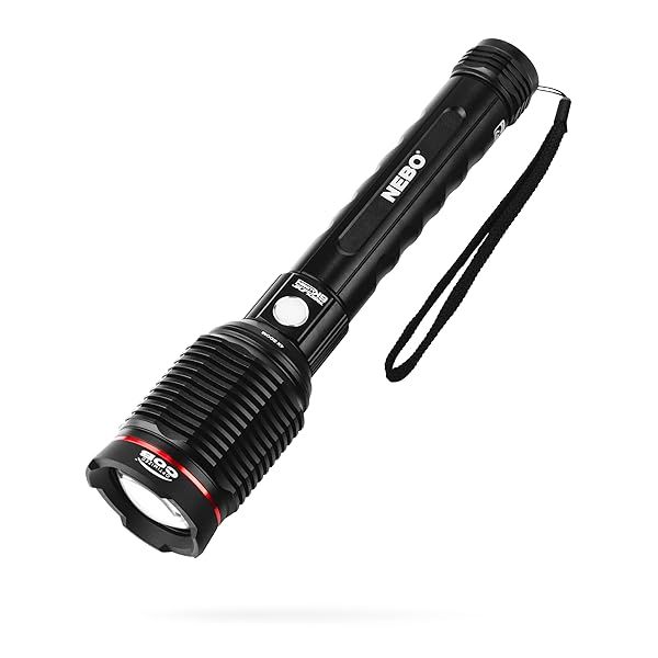 NEBO Redline 6K: 6000-Lumen Rechargeable LED Flashlight for EDC, Camping & Tactical Use - Waterproof & Power Bank Feature