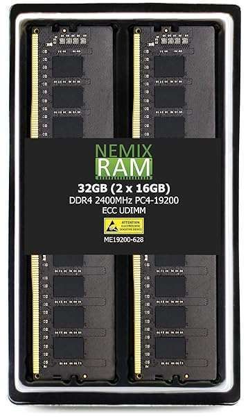 Buy NEMIX 32GB DDR4 2400MHz RAM Kit for Synology RackStation NAS - ECC UDIMM, 288-Pin, CL17