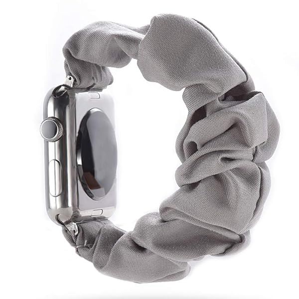 Buy Ninyeke Scrunchie Watch Band for Apple Watch - Soft, Stretchy & Stylish for Series 1-5 (Gray, 42mm/44mm)