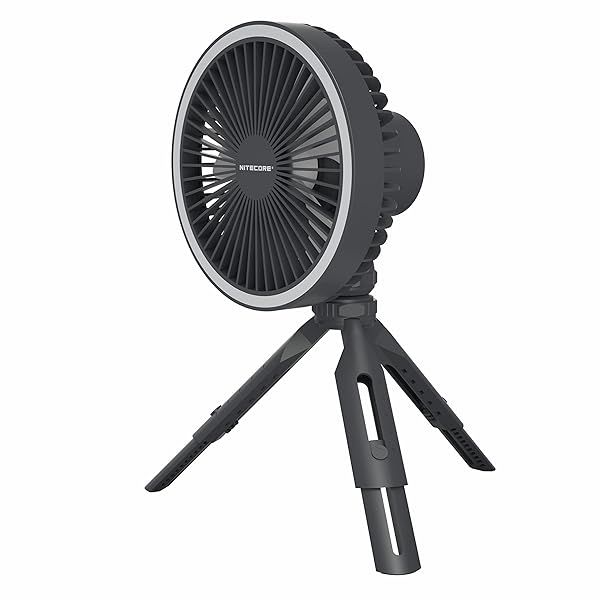 Buy Nitecore NEF10 Portable Electric Fan with LED Light & Tripod - 10000mAh Battery, Flexible Design (Grey)