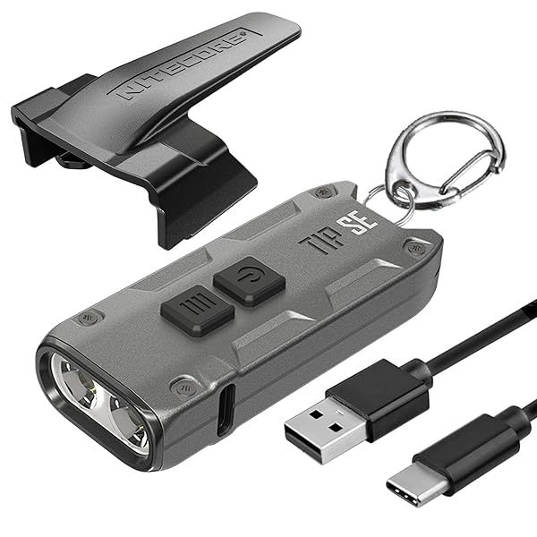 Nitecore Tip SE Keychain Flashlight: 700 Lumen USB-C Rechargeable EDC with Lumentac Cable - Compact & Powerful!