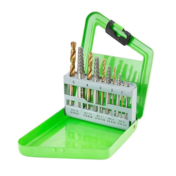 OEMTOOLS 25467 Bolt Extractor Set - 10-Piece Tool Kit for Easy Bolt Removal