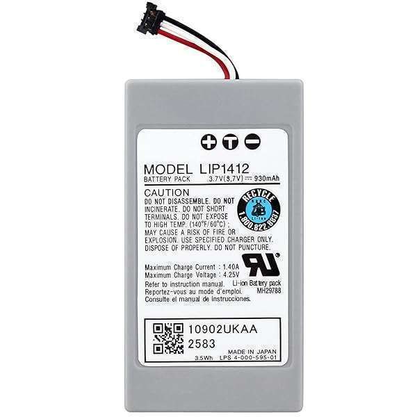 OSTENT 3.7V 930mAh Rechargeable Battery Pack for Sony PSP GO - Compatible with PSP-N1000/N1001/N1002/N1003/N1004
