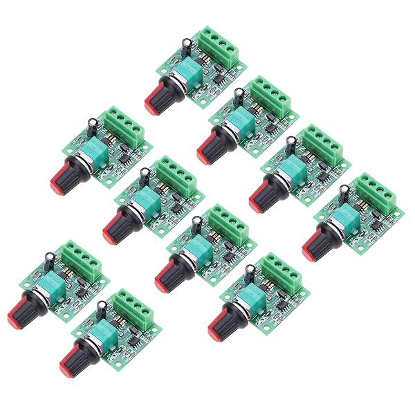 Onyehn 10 Pack Low Voltage DC Motor Speed Controller 1.8V-12V 2A PWM Adjustable with Speed Control Knob