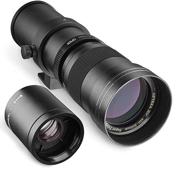 Opteka 420-1600mm f/8.3 Telephoto Zoom Lens for Nikon DSLRs - Perfect for D4s, D810, D750 & More!