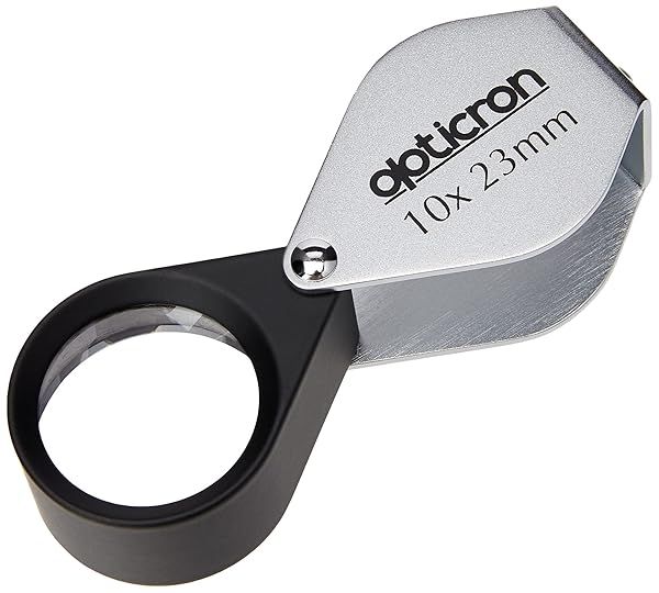 Opticron 10x 23mm Folding Metal Loupe Magnifier - Compact & Durable for Precision Viewing
