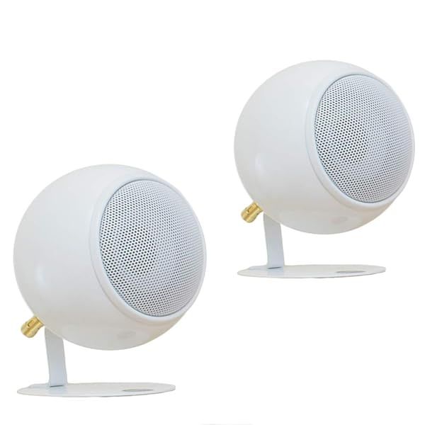 Orb Audio Mod1 Round Stereo Speakers - Compact, Upgradeable Audiophile Sound - Perfect for TV & Easy to Hide - Two Pack