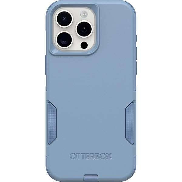 OtterBox iPhone 15 Pro MAX Commuter Case - Slim, Tough, Pocket-Friendly in Crisp Denim Blue