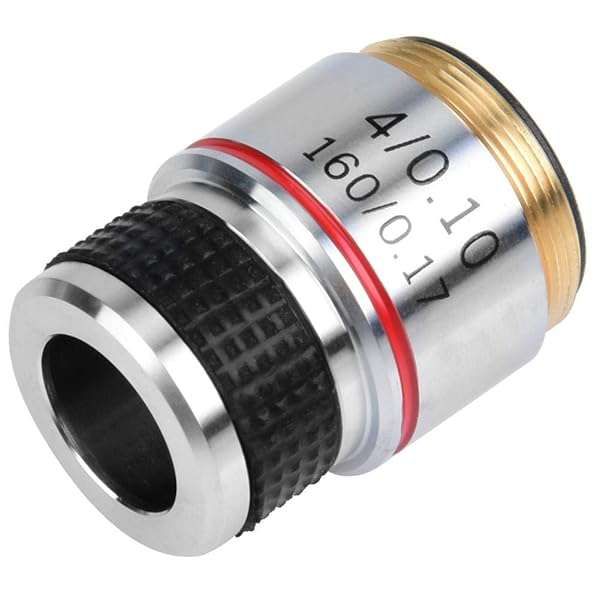 Oumefar 4X Compound Microscope: Achromatic Lens, 160mm Distance, Copper Mirror Body