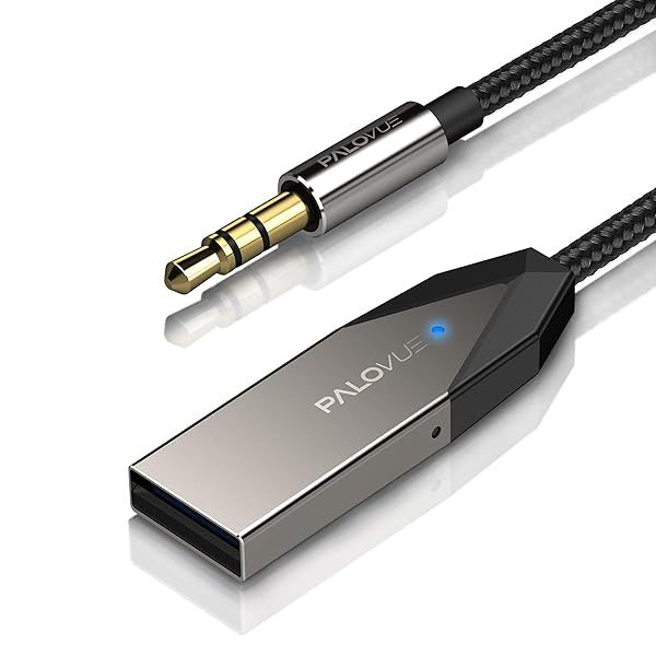 PALOVUE aptX Bluetooth 5.0 Receiver: Stream Music & Hands-Free Calls for Car & Home Stereo
