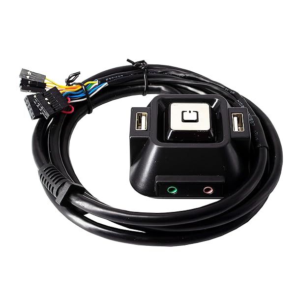 Upgrade Your Desktop: Dual USB Power Reset Button & Audio Port for PC Cases - Perfect for Home & Office Use