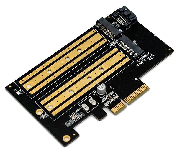 PCIe to M.2 NVMe SSD Adapter Card - 32Gbps PCIe 4.0 for ZimaBoard & Desktop PCs - Supports SATA NGFF
