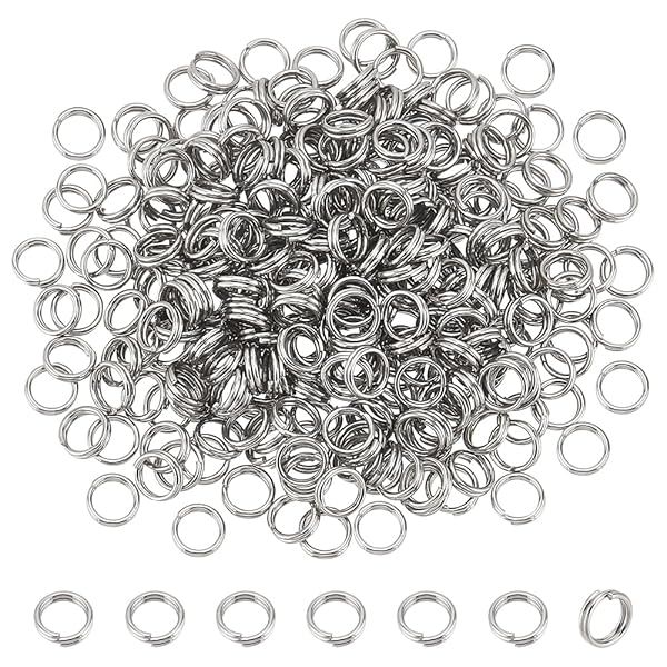 PH PandaHall 5mm Split Rings - 290pcs 304 Stainless Steel Double Loop Jump Rings for Jewelry Making & DIY Crafts