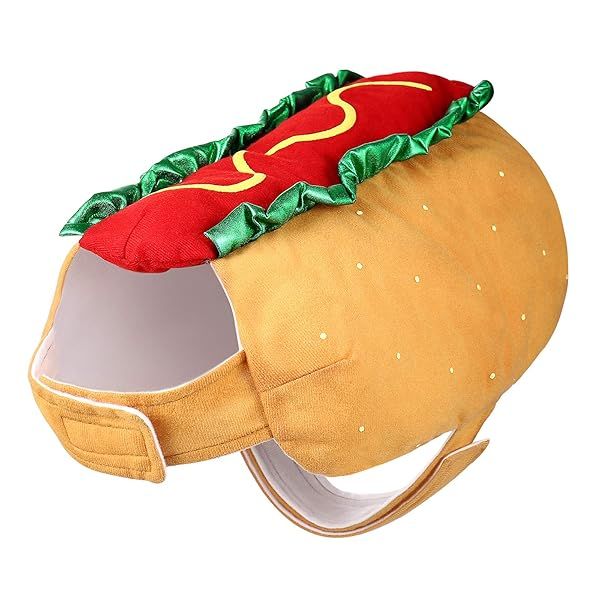 POPETPOP Hot Dog Pet Costume - Funny Hoodie for Dogs & Cats | Halloween & Christmas Apparel for Puppies & Kittens - Size S