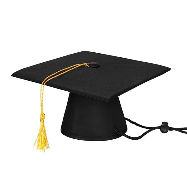 POPETPOP Pet Graduation Cap - Stylish Dog & Cat Hats with Yellow Tassel for Graduation Parties