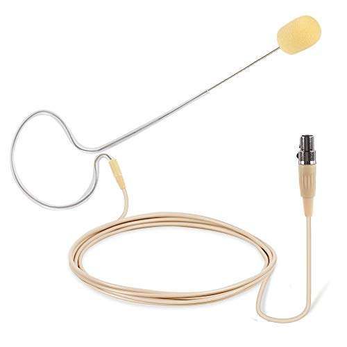 Buy PYLE-PRO On-Ear Condenser Microphone - Portable Omnidirectional Mic with Mini XLR & Windscreen for Shure Systems - Beige