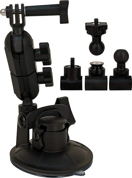 Panavise 13150 ActionGrip 3-in-1 Suction Cup Camera Mount Kit - Matte Black for Ultimate Stability