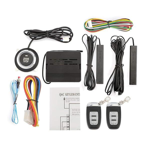 Universal Push Start Car Alarm System with Smart Key & Shock Sensor - Enhance Your Vehicle's Security!
