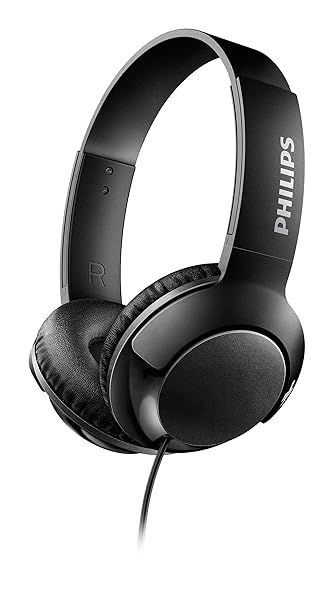 Philips BASS+ On Ear Headphones SHL3070BK/27 - Premium Sound & Comfort in Black