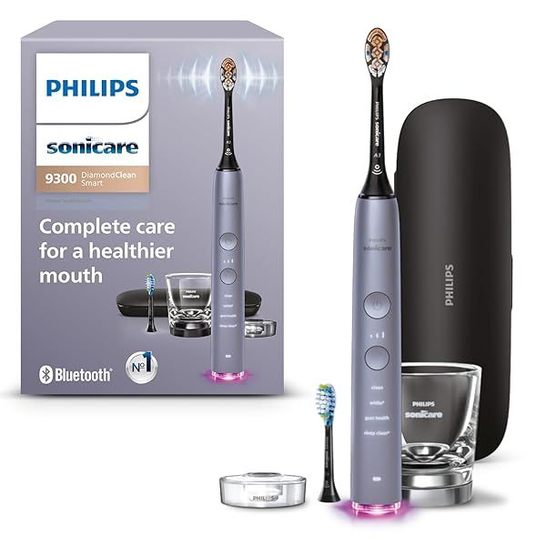 Philips Sonicare DiamondClean Smart 9300: Top Sonic Electric Toothbrush with App, Pressure Sensor & 4 Modes - Model HX9903/45