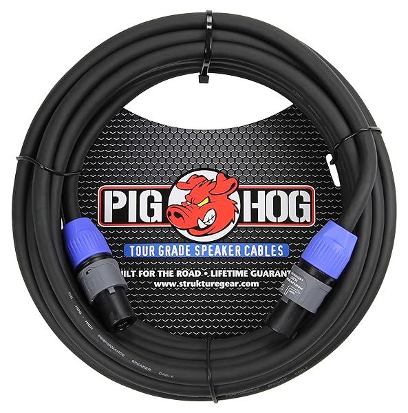 Pig Hog PHSC50SPK High Performance 14 Gauge 9.2mm speakON Speaker Cable, 50 Feet