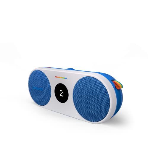 Polaroid P2 Music Player: Powerful Blue Bluetooth Speaker with Dual Stereo Pairing & Rechargeable Battery