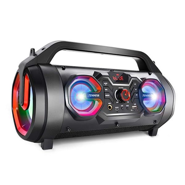 Portable Bluetooth Speaker with Subwoofer & RGB Lights - 30W Loud Sound, 10H Playtime for Home, Outdoor & Parties