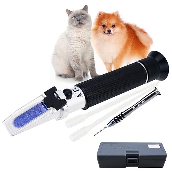 Portable Clinical Refractometer for Pet Urine & Blood Serum Measurement - ATC, Free Pipettes Included