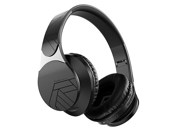 PowerLocus Bluetooth Headphones: 40H Playtime, Hi-Fi Sound, EQ Modes & FM Radio - Perfect for Travel & PC