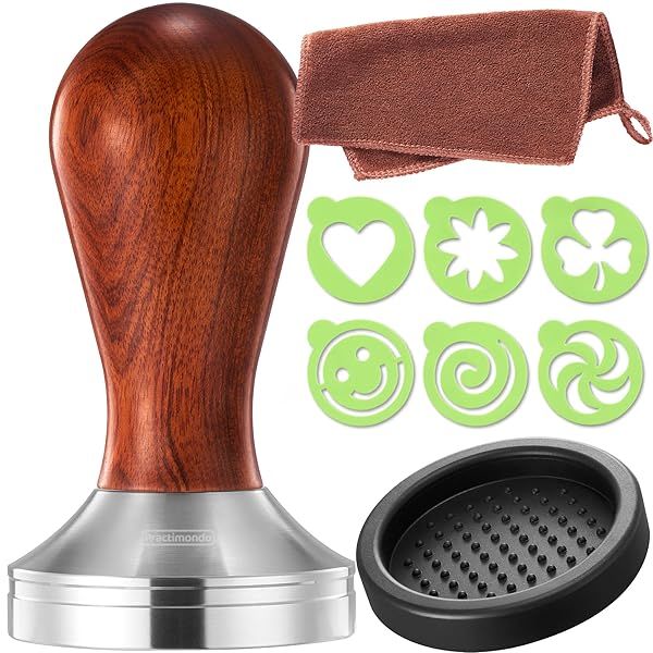 Practimondo 51mm Espresso Tamper Set - Premium Barista Tools & Accessories for Perfect Coffee