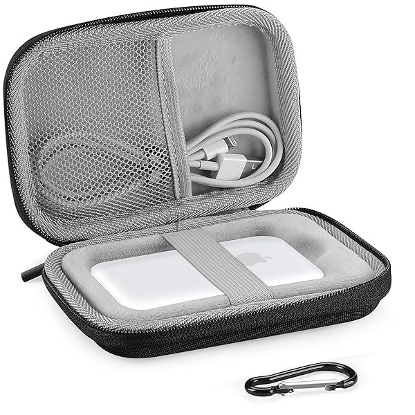 ProCase Shockproof Carrying Case Compatible with MagSafe Battery Pack, Hard EVA Travel Protective Storage Case for MagSafe Battery Pack with D Buckle -Black