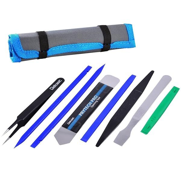 8-Piece Professional Opening Pry Tool Repair Kit: Non-Abrasive Nylon Spudgers & Anti-Static Tweezers