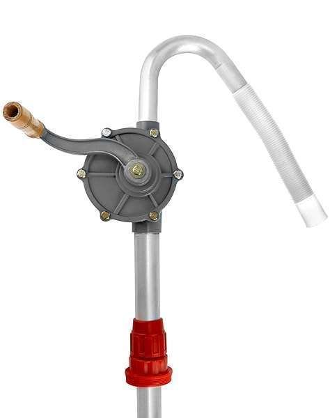 QWORK Aluminum Drum Rotary Hand Pump for 5-55 Gallon Barrels - Efficient Oil & Gas Transfer Solution