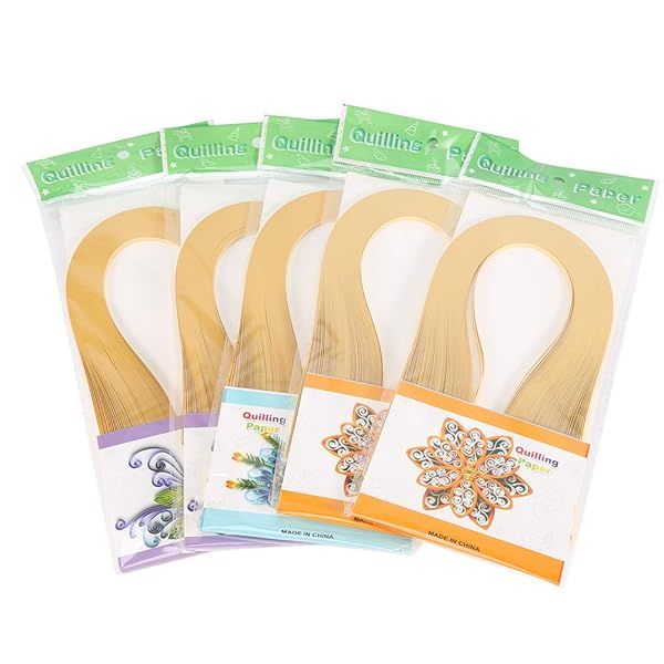 Quilling Strips Set - 600 Pure Color 3x39cm Light Yellow Paper for Flower Making & Origami Crafts