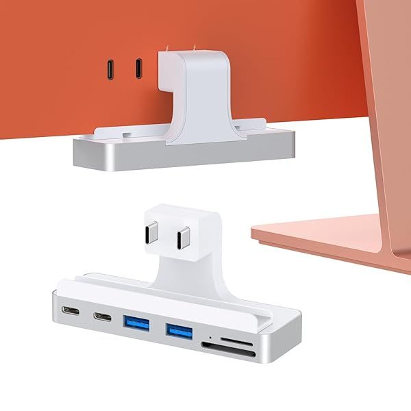 Qwiizlab 6-in-1 USB C Hub: 10Gbps Adapter for iMac 24-inch (2023/2021) - Fast Data Transfer & Card Readers