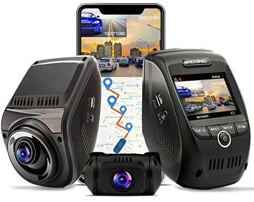 REXING V1P MAX 4K UHD Dual Channel Dash CAM, 3840X2160 Front+1080p Rear, WiFi GPS Car Dash Camera w/Night Vision, Supercapacitor,170 Degree Wide Angle, Loop Recording, G-Sensor, Parking Monitor
