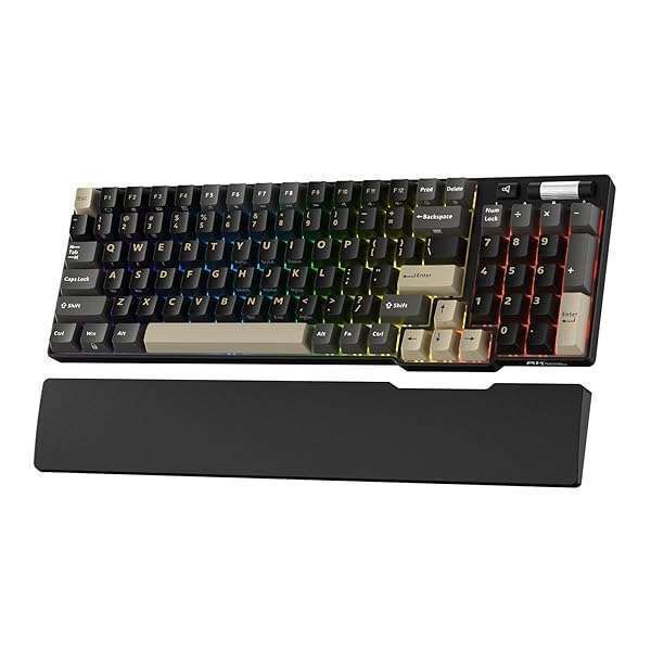 RK Royal Kludge RK96 RGB Wireless Mechanical Keyboard - 90% Layout, Hot Swappable, 3 Modes, Wrist Rest & Volume Control