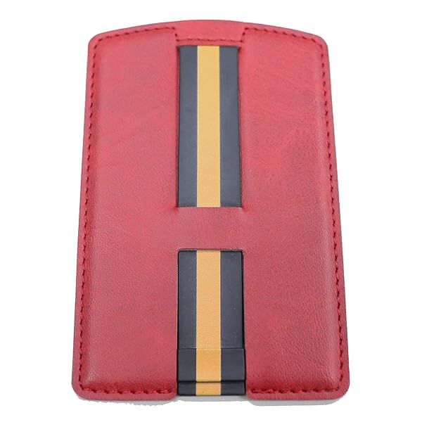 RapidX CARI 3-in-1 Phone Wallet: Card Holder, Stand & Strap - Stylish Red Accessory