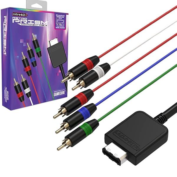 Retro-Bit Retro Prism Component Cable for GameCube: Enhance Your Gaming Experience