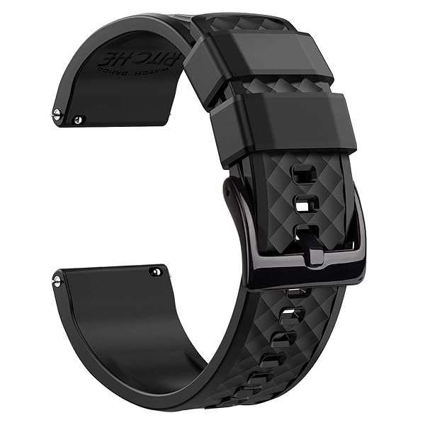 Ritche 18mm Silicone Watch Band for GarminMove 3S - Perfect Valentine's & Christmas Gift for Him/Her