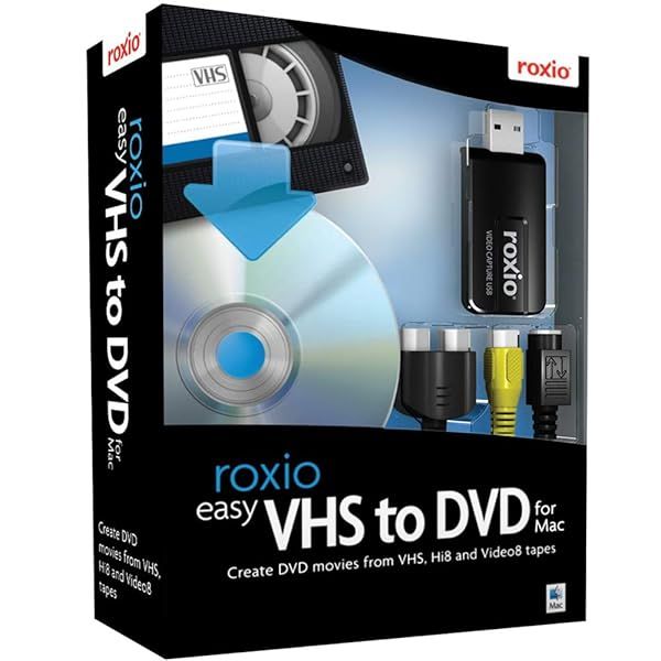 Roxio Easy VHS to DVD for Mac: Convert VHS, Hi8 & V8 to Digital Easily