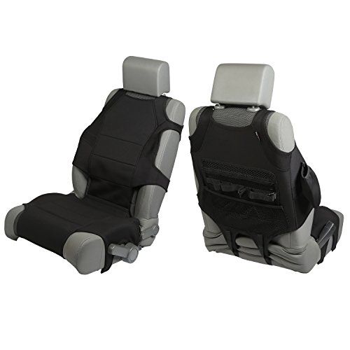 Rugged Ridge Neoprene Seat Protector Vest Kit for 2007-2023 Jeep Wrangler & Gladiator - Durable Black Protection